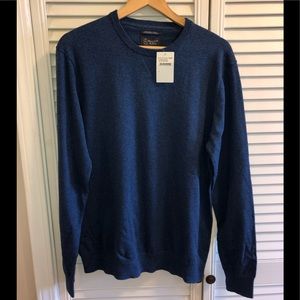 Blue cotton/cashmere sweater
